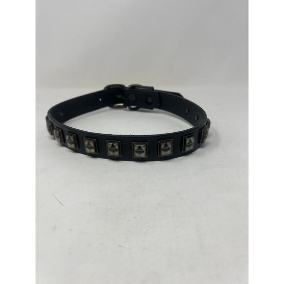 VIRGINS SAINTS & ANGELS Dog Collar - Gilded Heart‎ Black Size XL - Picture 3 of 10